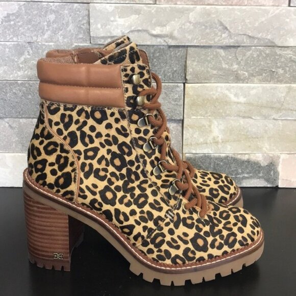 SAM EDELMAN Sade Genuine Calf Hair Lace-Up Boot - Picture 7 of 11